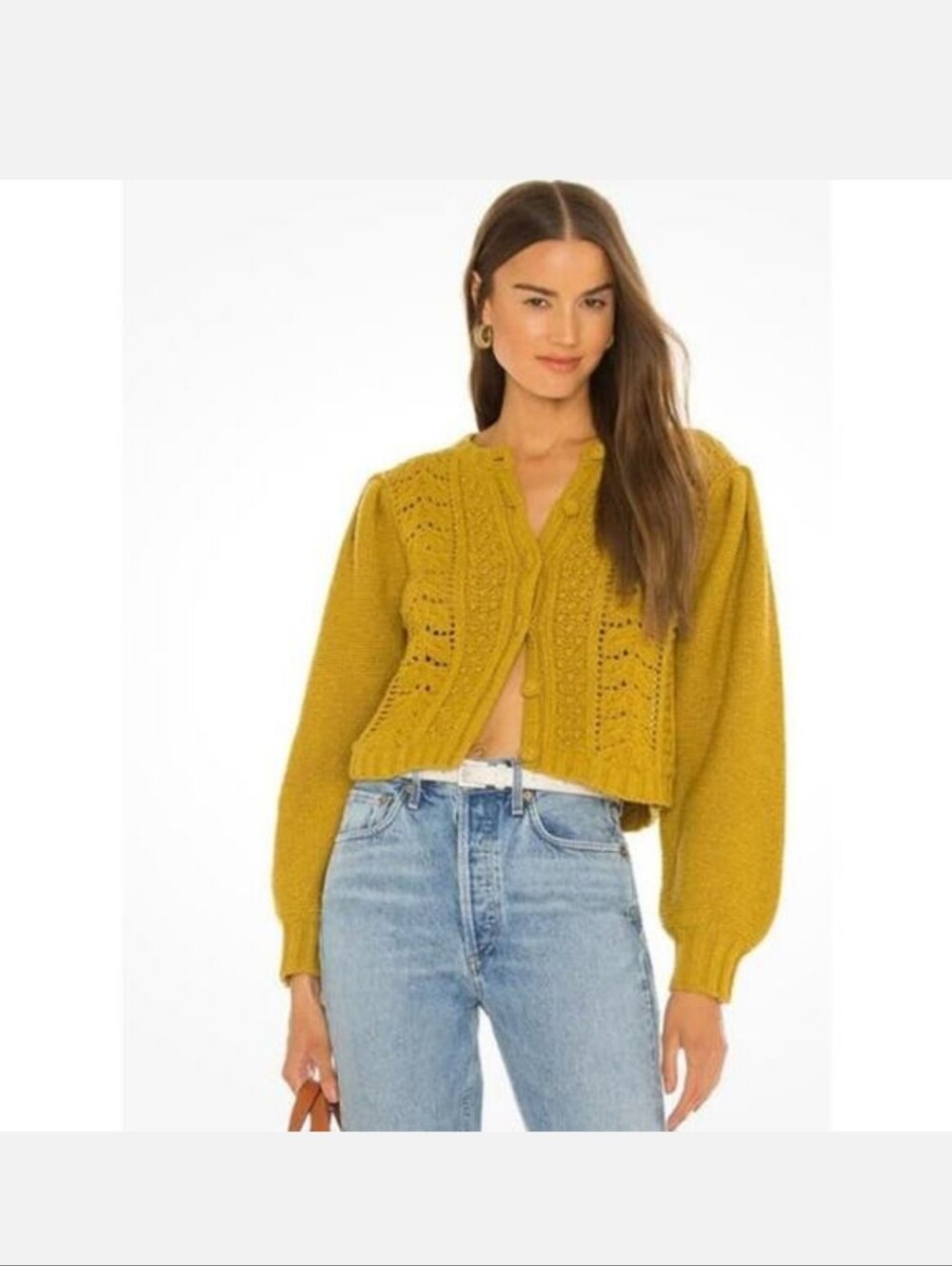 LoveShackFancy Frankel Cardigan in Ginger